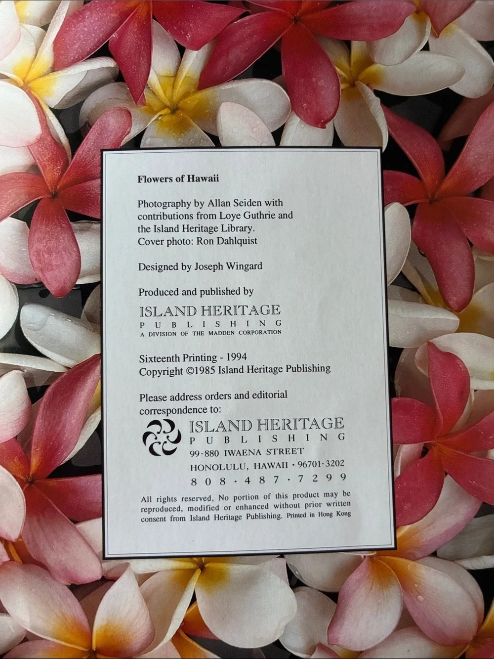 🔺FREE WHEN BUNDLED🔺 “Flowers of Hawaii” Book — Island Heritage